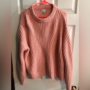 Pink oversized fluffy sweater